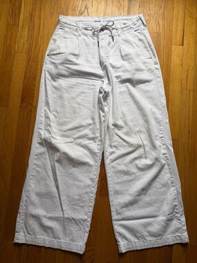 Old Navy White Wide-Leg Drawstring Pants